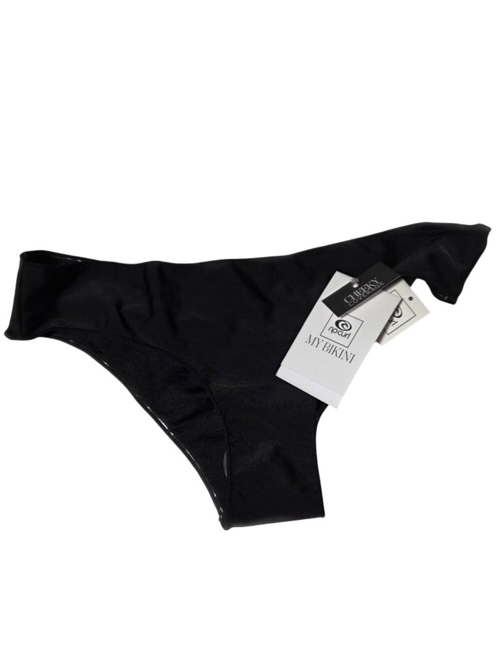 Rip Curl Bikini Bottom Size Medium Cheeky Coverage Black Swimsuit Swimwear Swim